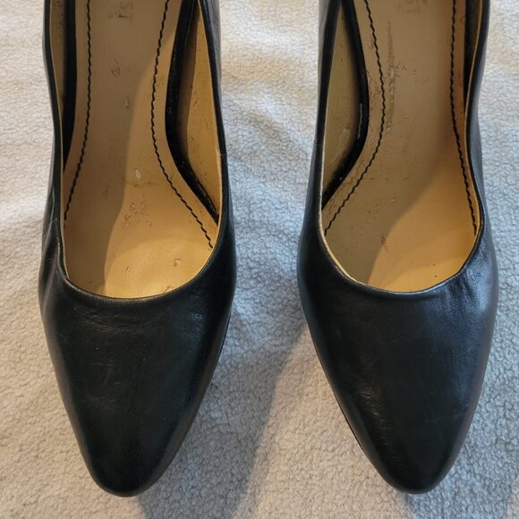 Nine West Black Platform leather Heels. Size US 8 (EUR 38, UK 6) - Picture 1 of 7